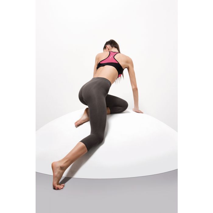 Womens Anti-Cellulite 3/4 Yoga Pants Below Knee Gym Fitness